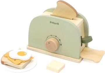 Viga Toys PolarB leseni opekač kruha z dodatki (6971608442155)