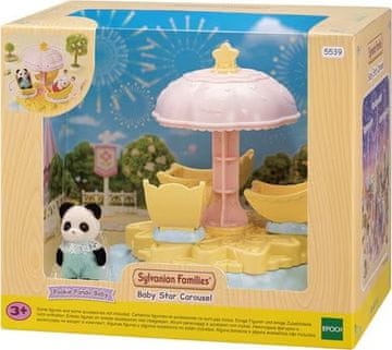 Sylvanian Families Figurica vrtiljaka dojenčka zvezde iz serije Epoch z dodatki (5054131055397)