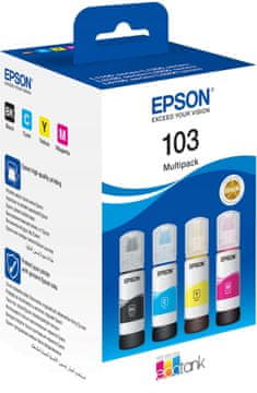 Epson Črnilo EcoTank 103, 4-barvno, večpakiranje, 65 ml (8715946701271)