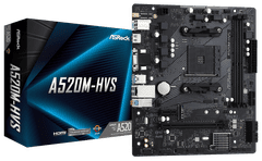 ASRock Matična plošča A520M-HVS (sAM4, AMD A520, PCI-Ex16)