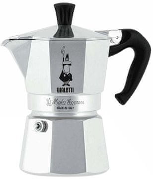 BIALETTI Moka Express kavni aparat za 3 skodelice 130 ml srebrne barve (0001162)