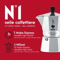 BIALETTI Moka Express kavni aparat za 3 skodelice 130 ml srebrne barve (0001162)
