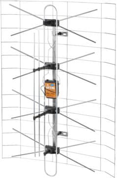 TV antena Thames mrežasta kompletna + DIPOL 3DX (5901436824497)