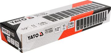 YATO komplet udarnih glav 1/2" 10-24 mm 11 kosov YT-1054 (5906083910548)