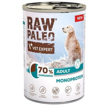 VetExpert VETEXPERT Raw Paleo Mono Kangaroo - mokra hrana za pse, 400g