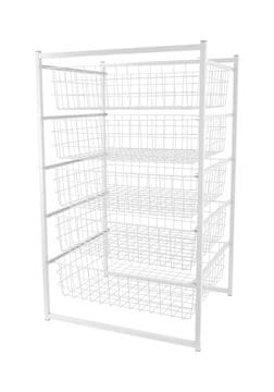 BLOCK Predalnik za kopalnico NON TC-M49-5 WHITE, 5 nivojev, 89x45x55cm