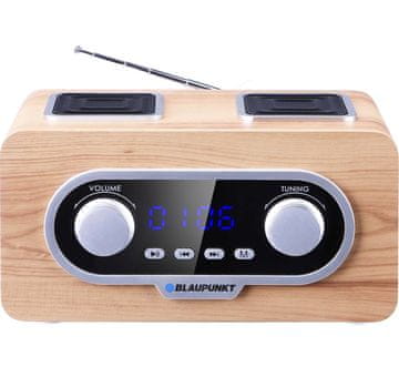 Blaupunkt Blaupunkt PP5.2CR Prenosni radio z Bluetooth in predvajanjem MP3, lesni videz