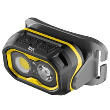 slomart PLASTROL KEL LC-4A/SR naglavna svetilka, 800 lm, 700 mAh, USB-C, senzor, IPX6, IK07