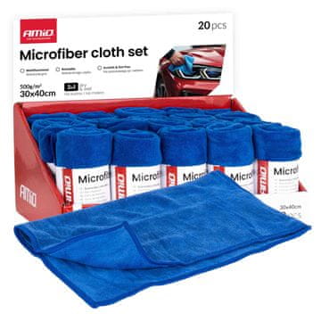AMIO Komplet krp iz mikrovlaken, 20 kosov, 500 g/m², 30 x 40 cm, -04490