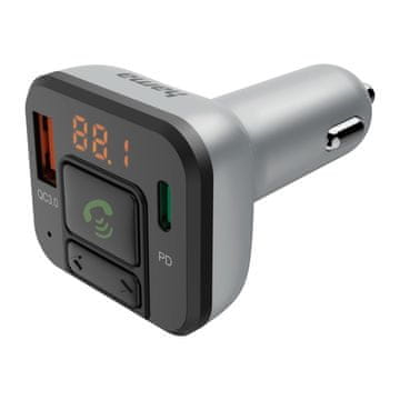 FM Hama FM oddajnik z Bluetooth in 20W polnilcem, USB-C PD