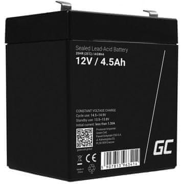 AGM Green Cell AGM44 Akumulator 12V 4.5Ah VRLA, črn