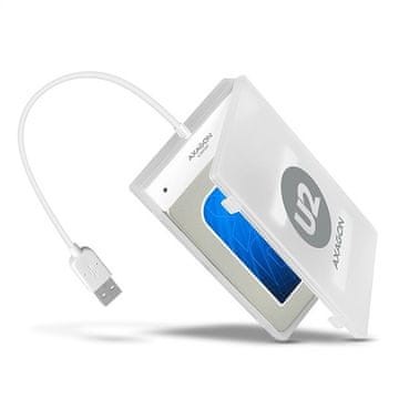 slomart AXAGON ADSA-1S adapter USB 2.0 SATA za 2.5" SSD/HDD s kutijom, crn