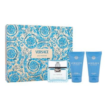 Versace Man Eau Fraiche SET2 darilni set toaletna voda 50 ml + gel za prhanje 50 ml + balzam po britju 50 ml za moške