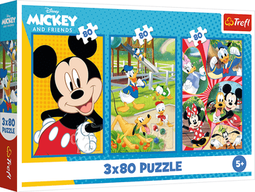 Trefl Puzzle Ekipa Miki Miška 3x80 kosov