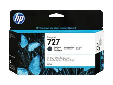 Originalna kartuša s črnilom HP 727, mat črne barve, standardne zmogljivosti, 130 ml, 1 kos.