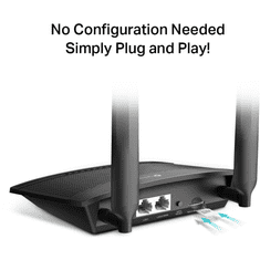 TP-Link usmerjevalnik TL-MR100 300 mbps n 4G LTE, 2× RJ45