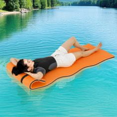 Northix Plavajoča vodna blazinica, 3-slojna pena XPE, 83 x 26 palcev, oranžna