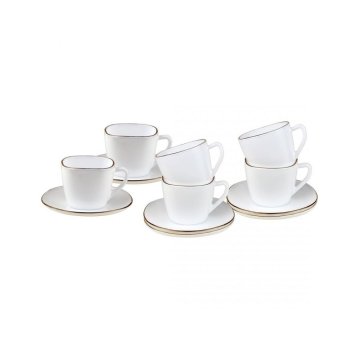 KINGHoff  Kinghoff kavni set 6 skodelic in krožnikov Opal 62396
