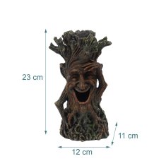 Northix Okras za akvarijsko drevo z obrazom, skrivališče v jami, smola