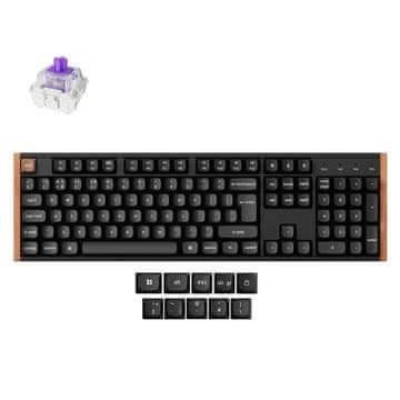 Keychron K10 HE brezžična tipkovnica, 100 %, Nebula stikala, črna (K10H-F1-UK)