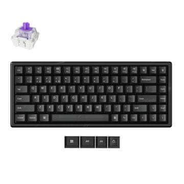 Keychron K2 HE brezžična tipkovnica, 75%, Nebula stikala, črna (K2H-F1R)