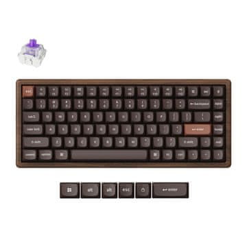 Keychron K2 HE brezžična tipkovnica, 75%, Nebula stikala, lesena (K2H-F1W)