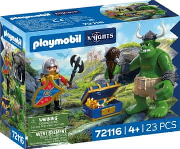 Playmobil Knights Troll komplet igrač z zakladom vitezov leva, 23 kosov 72116 (4008789721167)