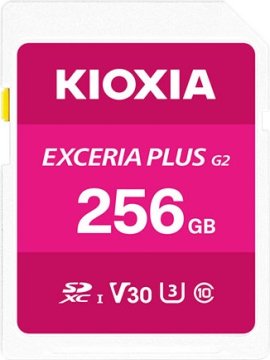 KIOXIA Pomnilniška kartica Exceria Plus G2 SDXC 256 GB razreda 10 UHS-I (LNPL2M256GG4)