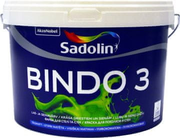 Bindo 3 globoko mat lateks barva za stene in strope, bela, BW, 2,5 l (5078159)
