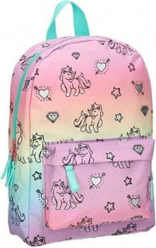 Vadobag Milky Kiss nahrbtnik za vrtec z mavrico in samorogi 33 x 23 x 12 cm (8712645263956)