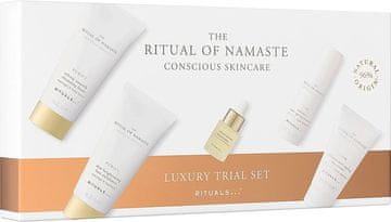 Rituals The Ritual Of Namaste komplet za nego obraza dnevna krema 10 ml + serum 10 ml + serum 4 ml + čistilna pena 30 ml + piling 30 ml (8719134182941)