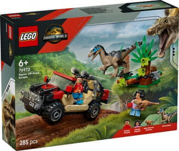Jurassic World LEGO Kocke Jurassic World 76972 Ubež v terencu pred Raptorjem