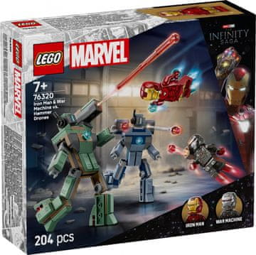 SUPER Kocke Super Heroes 76320 Iron Man in War Machine proti dronoma Hammer