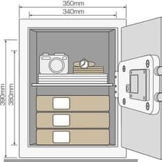 Yale Yale YSV/390/DB2 pisarniški sef 40 l jeklo, črn