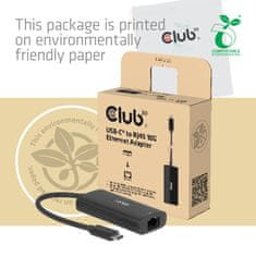 Club 3D CLUB3D CAC-2531 USB 3.2 Gen 1 Type-C priklopna postaja, 10Gbps Ethernet, črna