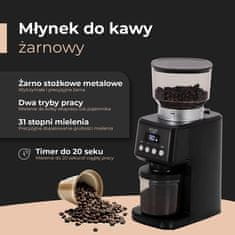 Adler Adler AD 4300 mlinček za kavo s stožčastimi kamni, črn, 180W