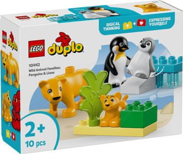 slomart LEGO DUPLO 10442 Divje živali: Pingvini in Lvi, kocke za malčke