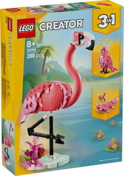slomart LEGO Creator 31170 Divja bitja: Roza flaming, kocke