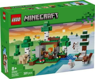 slomart LEGO Kocki Minecraft 21593 "Przetrwanie pierwszej nocy"