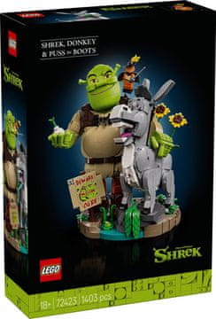 slomart LEGO Kocki Shrek 72423 Shrek, Osel in Maček v škornjih