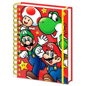 Northix Beležnica Super Mario Bros A5 s črtastimi stranmi in trpežnim ovitkom