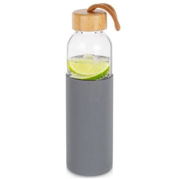 Northix Steklenica za vodo s silikonskim pokrovom 500 ml