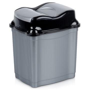 Northix Plastični koš za smeti siv 5 l