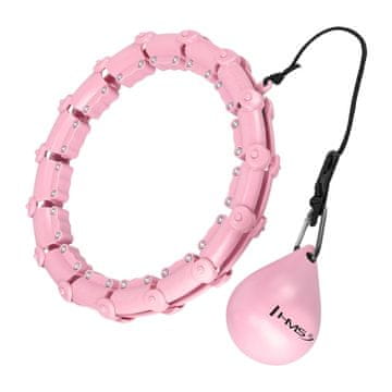 Northix Hula Hoop z utežmi, svetlo roza, fitnes vadba
