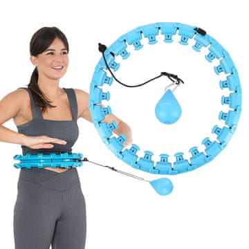 Northix Hula Hoop z utežmi, modra - oprema za fitnes