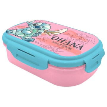 Northix Škatla za malico Stitch s kompletom jedilnega pribora za otroke