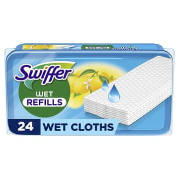 Swiffer Mokre krpe za čiščenje tal, vonj po citrusih, 24 kosov