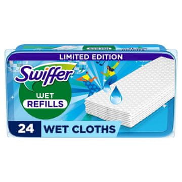 Swiffer Nadomestna polnila za mokro čiščenje tal, vonj po limoni, 24 kosov