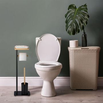 Northix WC stol iz bambusa in železa