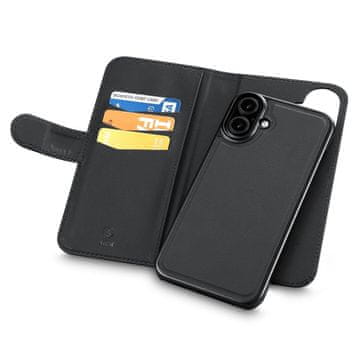 Sign Wallet etui 2-v-1 za iPhone 16 - črn